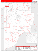 La Porte County, IN Digital Map Red Line Style